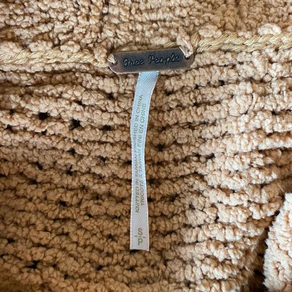 Free People Brown Be Yours Cowl Neck Chunky Dolman Sleeve Sweater Size Small - Picture 4 of 7